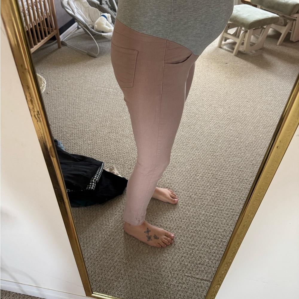 Pink Skinny Maternity Pants size S